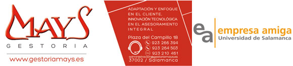 logotipo Gestoría Mays, Empresa Amiga de la Universidad de Salamanca