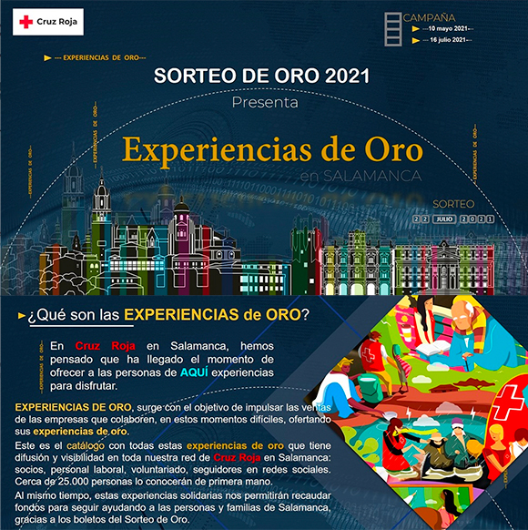 Cartel de experiencia ORO Cruz Roja